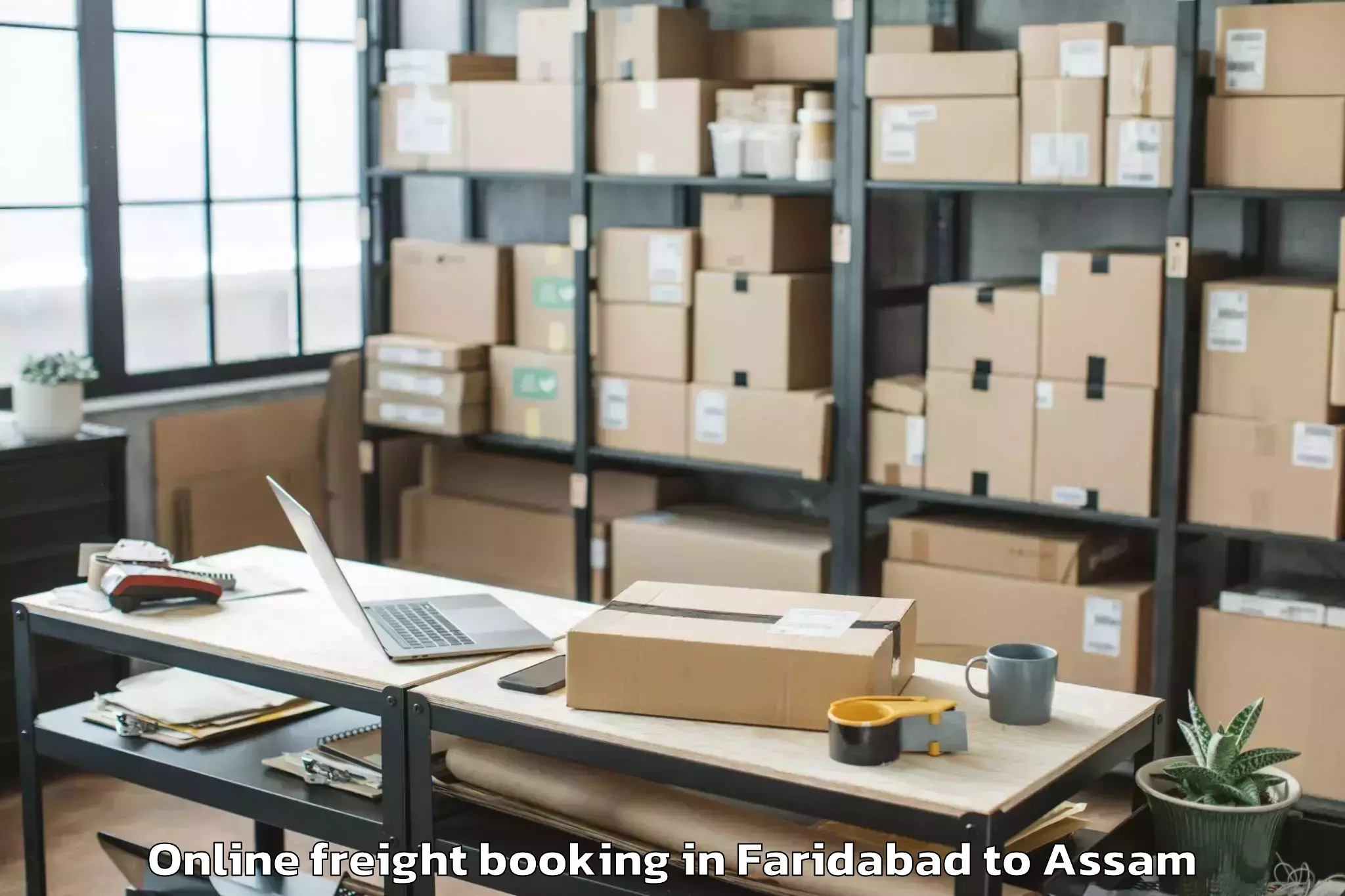 Reliable Faridabad to Bihpuria Online Freight Booking